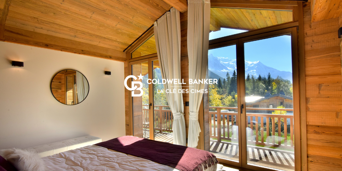 chambre avec vue et terrasse à chamonix