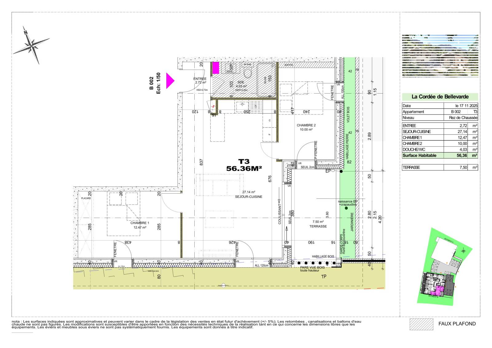 Appartement à acheter dans une résidence de haut standing, 3 pièces, 2 chambres aux Houches dans le secteur de Bellevarde