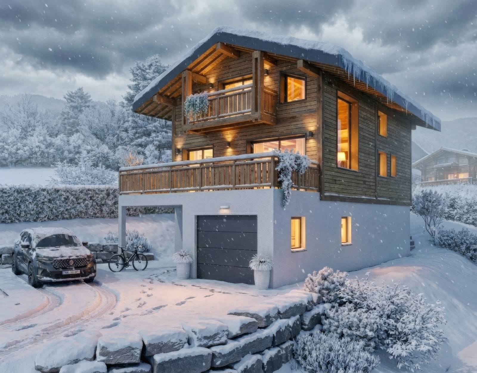 chalet avec jardin plat à vendre aux houches