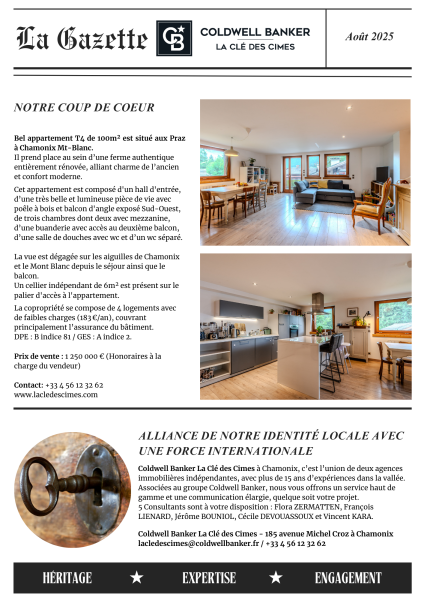 Gazette Coldwell Banker La Clé des Cimes page 1