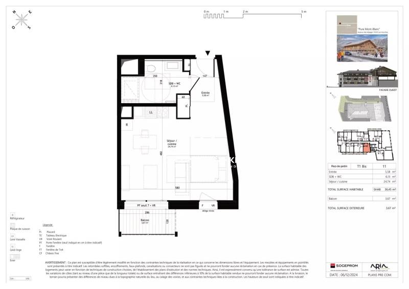 Appartement 1 pièce à vendre Les Houches - 74310 dans résidence neuve avec cadre de vie agréable